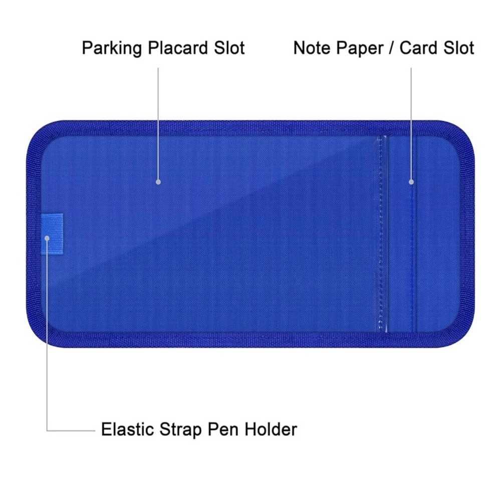 Handicap Placard Holder for Auto - Blue - Picture 3 of 7
